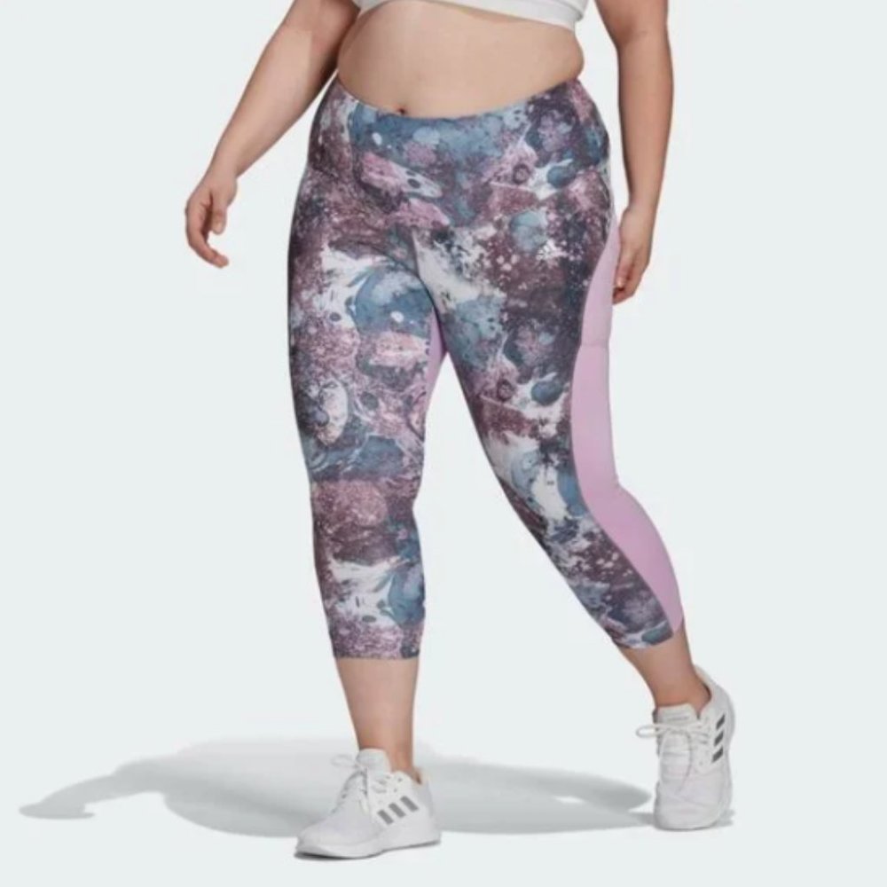 NWT ADIDAS X ZOE SALDANA AEROREADY 7/8 LEGGINGS (PLUS SIZE) 1X
